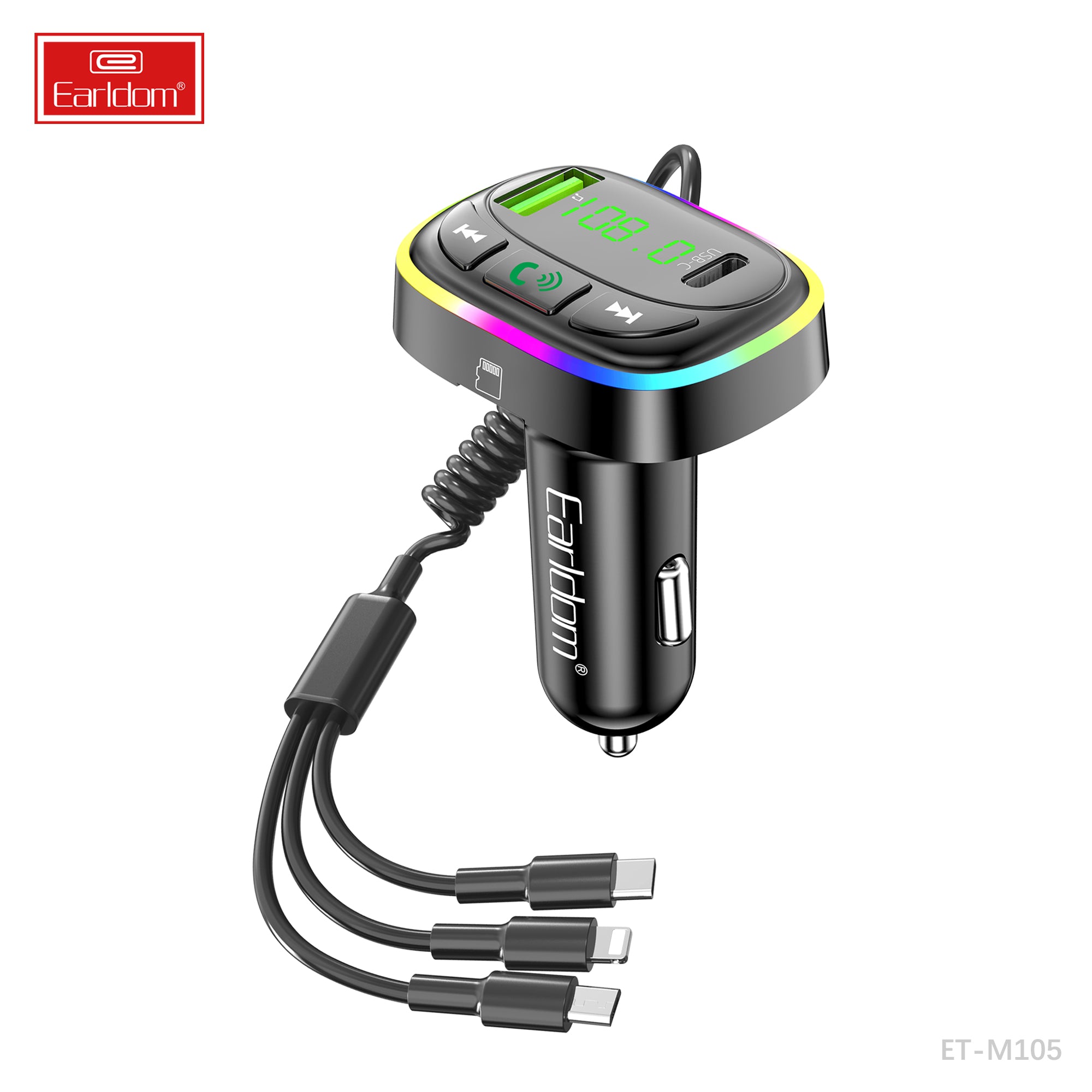 ET-M105 Fm Transmiter with charger cable ET-M105 Fm Transmiter with charger cable